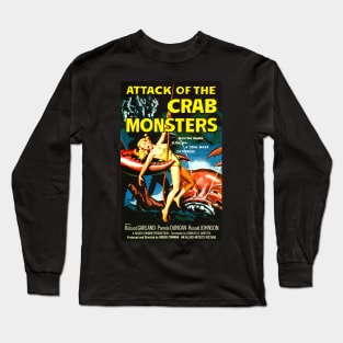 Classic Science Fiction Movie Poster - Attack of the Crab Monsters Long Sleeve T-Shirt